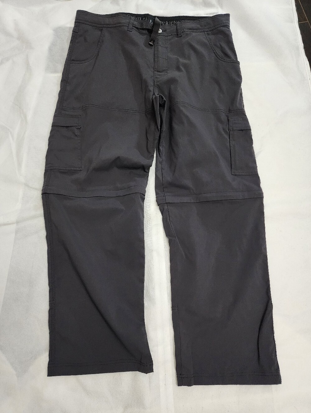 Prana Breath Men's  Convertible To Shorts Gray Cargo Pants